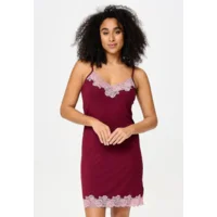 Lingadore Port Desire Nights slipdress in bordeaux