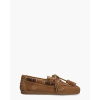 Posa Boat Loafer Brushed Beads Camel Dames Veterschoenen