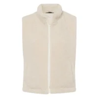 Frank Walder  Dames Bodywarmer, schapenvel, ecru ( WAL.81 )