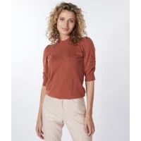 Esqualo Dames trui: Koper kleur, korte mouw ( ESQ.233 )