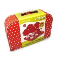 Simply for Kids - Theeservies - Rood met witte stippen