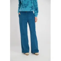 Signe Nature Broek: Ribfluweel, Petrol ( Signe.1168 )