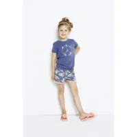Pyjama Charlie Choe meisjes Short Peace Flowerchild Blauw Korte mouw korte broek