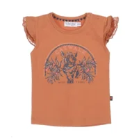 Dirkje Meisjes Shortsleeve Tshirt Wild Thing Rusty Brown