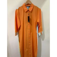 Punto Dames kleed: Joelle, oranje, gestreepte achterkant ( ONE.86 )