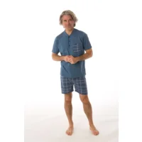 Perlina Pyjama Heren: Scott, Blauw ( LINA.131 )