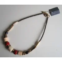 Fantasiejuweel ketting Carneool/naturel/goud