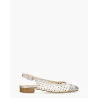 Maya Tropic Goud/Wit Slingbackpumps