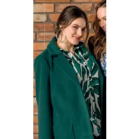 KJ Brand dames bloes: Groen / ecru, duitse maten ( BRA.332 )