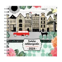 Familie notitieagenda - 2024 - Harde kaft - Onszelf - Grachtenpandjes - 19,5x19,5cm