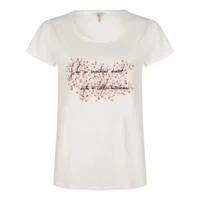Esqualo T shirt: wit met print ( ESQ.166)
