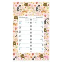 Kalender - Roze bloemenpracht - Franciens katten - Omleg op schild - 2027