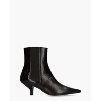 Ras 8239 Bruine Croco Dames Enkellaarsjes