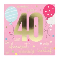 Kaart - Leeftijd & muziek - 40 jaar - Slim, charmant, vrolijk - 039A