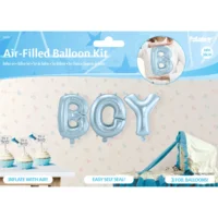 Folie Ballonnen Set BOY in het babyblauw - Letter hoogte 36 cm