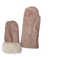 Wanten met schapenwol - licht bruin - maat XS tot L XS