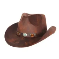 COWBOYHOED BRUIN  MET PARELS