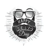 Folieballon - Happy beard day - Zonder vulling