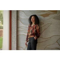 Signe Nature Bloes: Bruin geprint ( Signe.1237 )