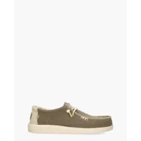 Hey Dude Wally Braided Groen Heren Veterschoenen