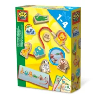 Rijgen - Houten dieren kralen - Met voorbeeldkaarten - 1+