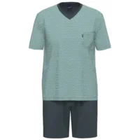 Ammann Heren Pyjama: Blauw, korte mouw / short, ( AMM.690 )