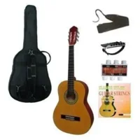 MSA kinder/jeugd-gitaar klassiek 3/4, naturel glans, met starterset, voor linkshandigen