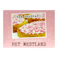 Kaart - Groeten uit - Een dochter! Gefeliciteerd uit Het Westland - GRD001
