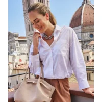 Esqualo hemdbloes: Wit, lange mouw ( ESQ.328 )