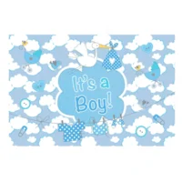 Raamvlag - It's a boy - Met zuignappen - 60x90cm