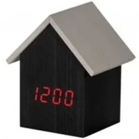 Wekker Huis Zwart LED Scherm