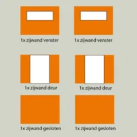 Zijwandenset 4x8m