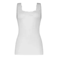 Ten Cate onderhemd dames: mouwloos, met kant, Wit ( TEN CATE.187 )