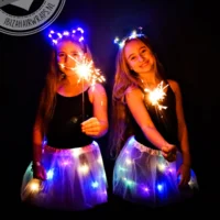 Poezen Diadeem met led lampjes blue moon