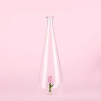 Balvi Waterfles Karaf Tulp Roze 1L Glas