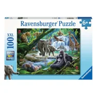 Puzzel - Jungle families - 100st. XXL