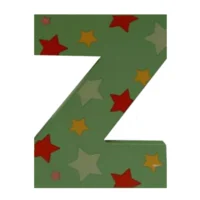 Decoratieletter - Z - Hout - 7cm - Groen