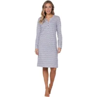 Pastunette dames nachthemd: Blauw, 100% katoen ( PAS.133 )