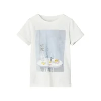 Name-it Meisjes Shortsleeve Tshirt Beld White Alyssum