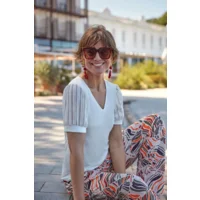 Janira Shirt: Abba Modal, Ivory ( JAN.267 )