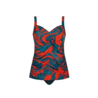 Sunflair Tankini: blauw / rood, hoge slip ( SUNF.234 )
