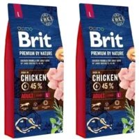 Brit premium by nature adult large 45% kip 2 x 15kg