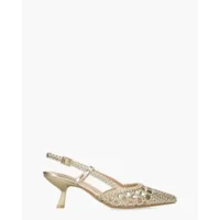 Lisa & Jo Waqi Goud Dames Slingbackpumps