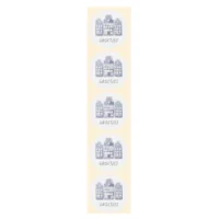 Stickers - Hollandse huisjes - Rond - 4cm - 100st. - DBLS058