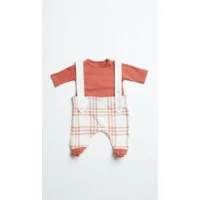 Happy People Pyjama Baby: Orange carree, interlock ( HAP.81 )