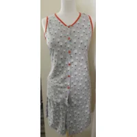 Egatex Dames pyjama doorknoop: Top + short ( Ega.221)