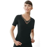 Medima warmte-ondergoed hemd korte mouwen kant 1174/100 wit