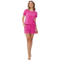 Pastunette Rebelle Dames Pyjama: Roze, Terry badstof ( zomerse badstof ) ( PAS.89 )