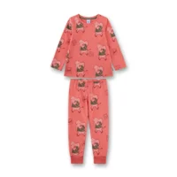 Sanetta pyjama meisjes: Olifanten, donker roze / rood ( SAN.175 )