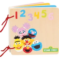 Small Foot - Sesame Street - Houten boek over cijfers en kleuren
